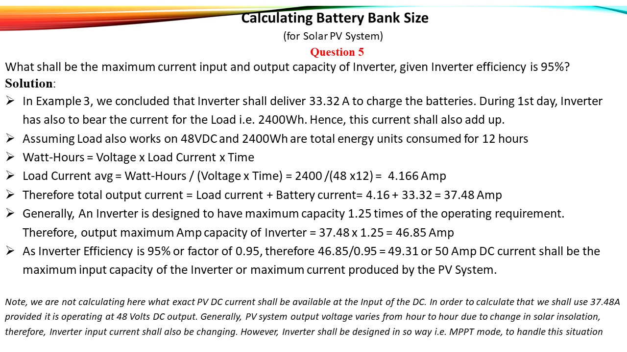 6-4 - Calculating Battery Bank Size
